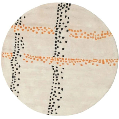 Polkadot Round Hand Tufted Rug