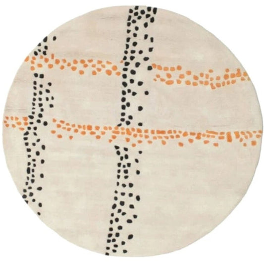 Polkadot Round Hand Tufted Rug