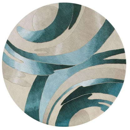 Ghent Blue Round Hand Tufted Rug