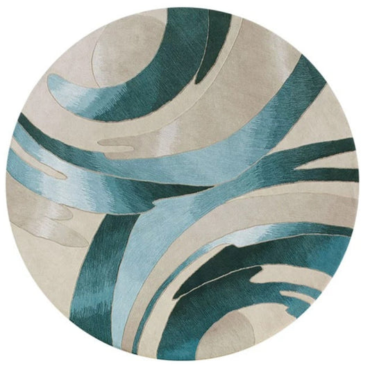 Ghent Blue Round Hand Tufted Rug