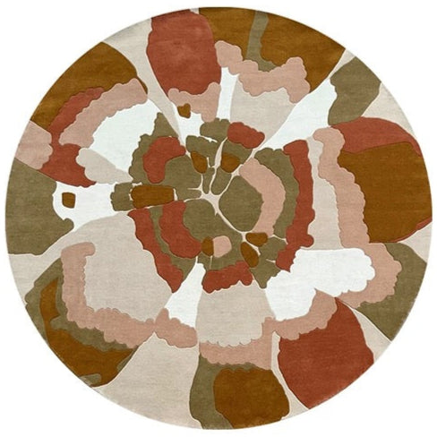 Terracotta Bloom Hand Tufted Rug
