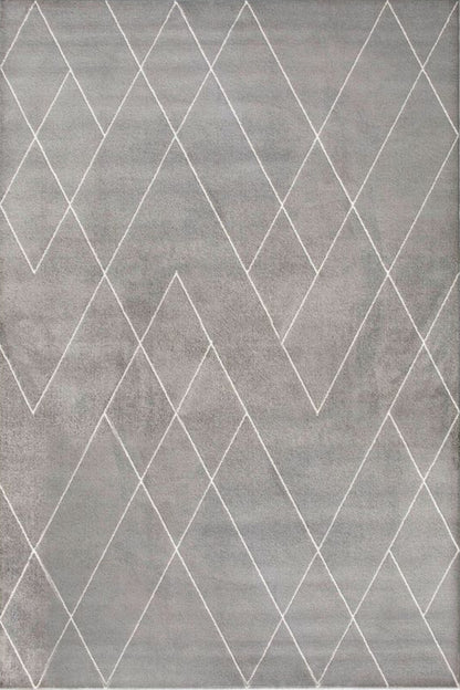 Frosted Grid Hand Tufted Rug