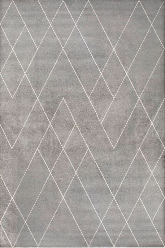 Frosted Grid Hand Tufted Rug