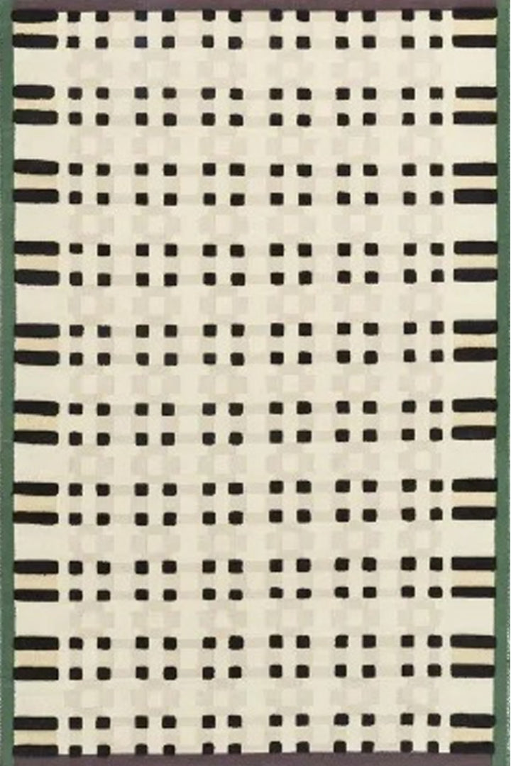 Emerald Polka Noir Hand Tufted Rug