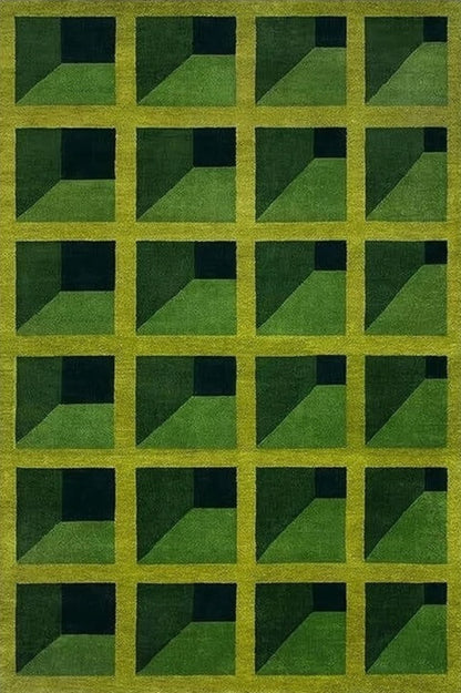 Emerald Illusion Hand Tufted Rug