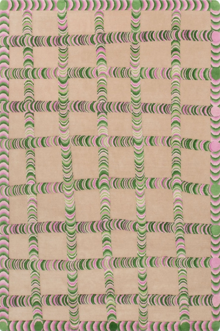 Pink Pagoda Hand Tufted Rug