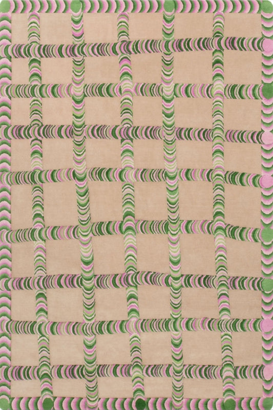 Pink Pagoda Hand Tufted Rug
